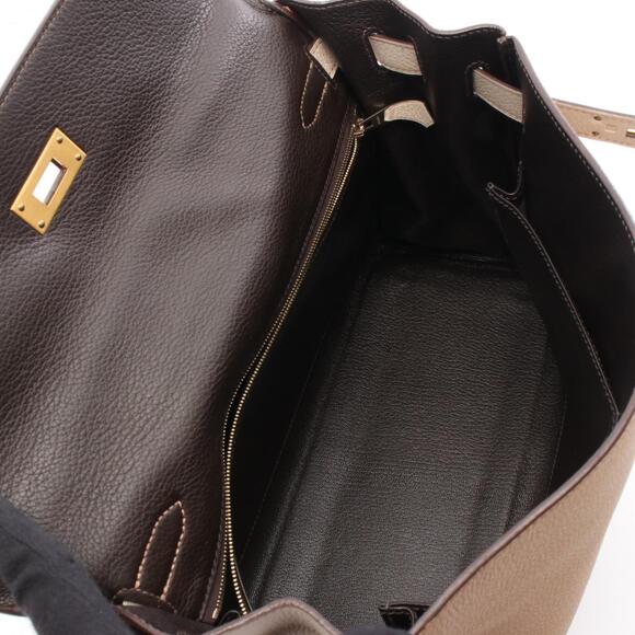 Hermes Hermès Kelly 32 Tricolore, Argile, Tabac Camel, Chocolate, Taurillon C... - Picture 3 of 10